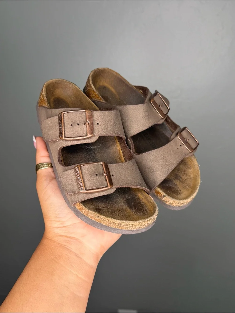 Brikenstock Kids Arizona Brown Sandal Sz 28